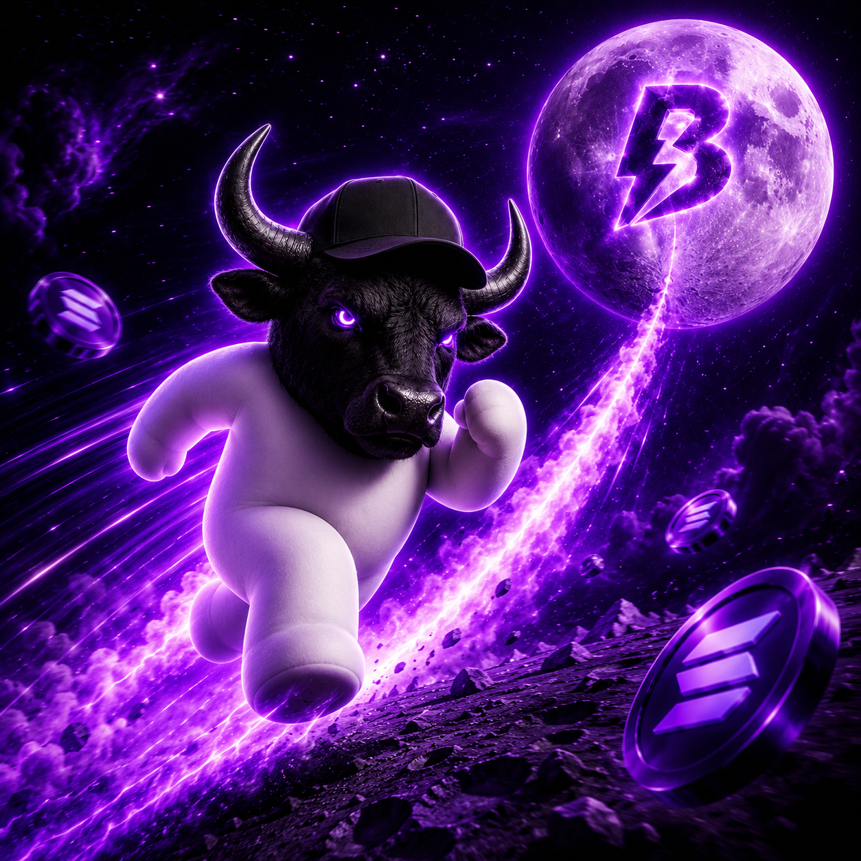Bullet charging to the moon